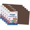 Construction Paper, Medium Weight, Dark Brown, 12" x 18", 50 Sheets Per Pack, 5 Packs